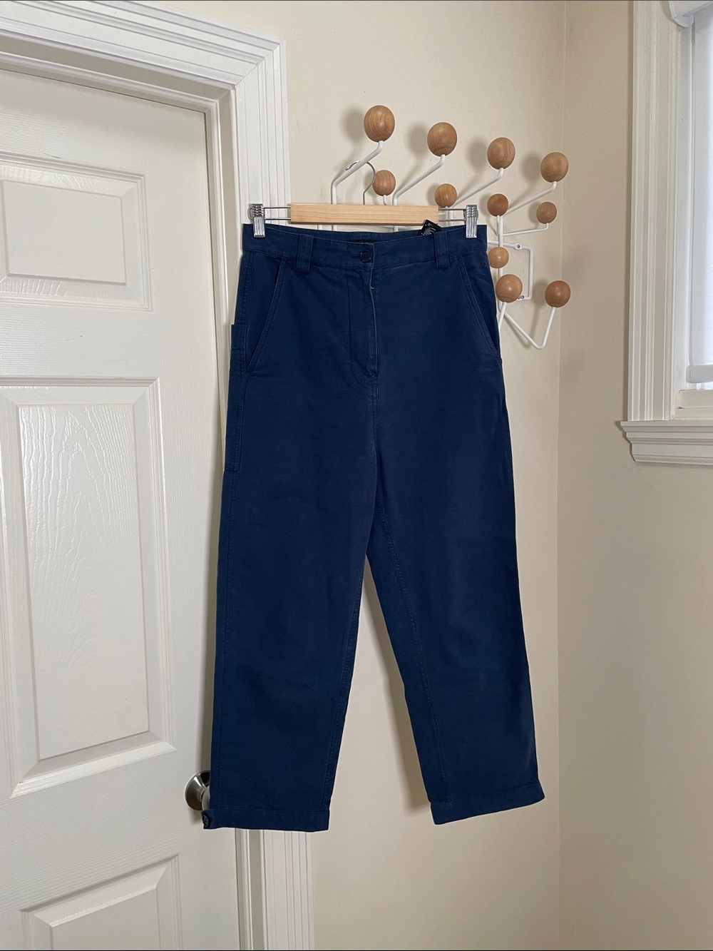 COS  Straight Legged Trousers With Button Cuffs Blue - 36